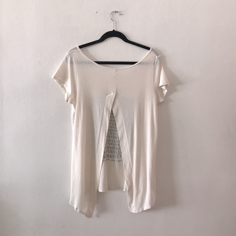 Free People Davey & The Chains Oversized Tee Sz S - Picture 3 of 6
